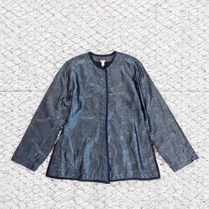 dosa Metallic Linen Jacket